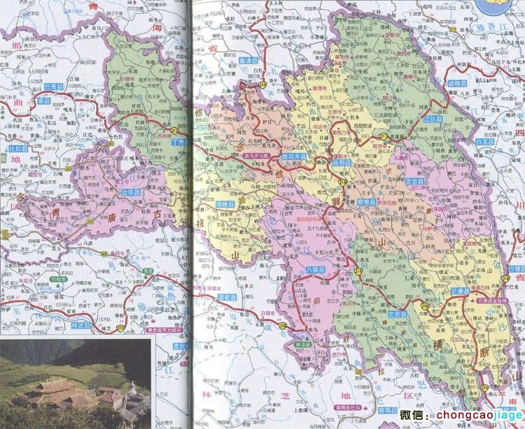 西藏昌都地區地圖